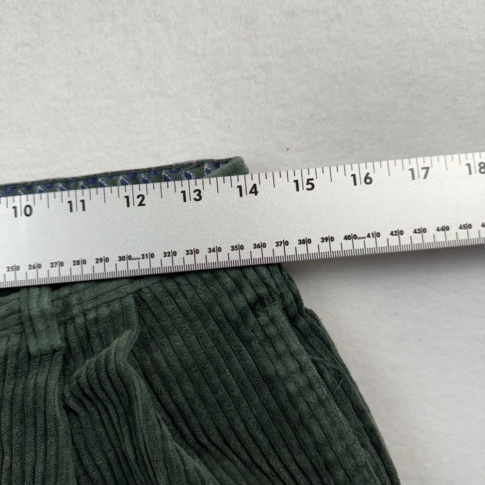 Gap Vintage Forest Green Wide Wale Corduroy Pleated Pants 30x28 Made in Portugal - Picture 4 of 6